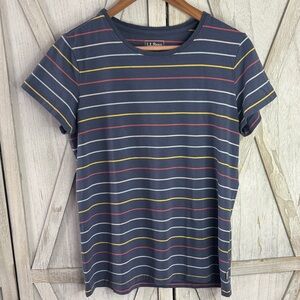 L.L.Bean Supima Cotton Striped Tee M